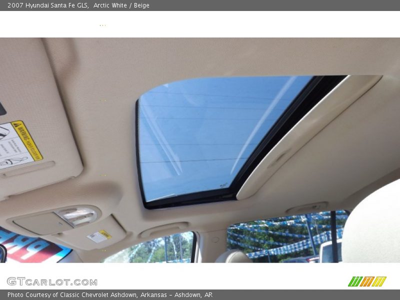Arctic White / Beige 2007 Hyundai Santa Fe GLS