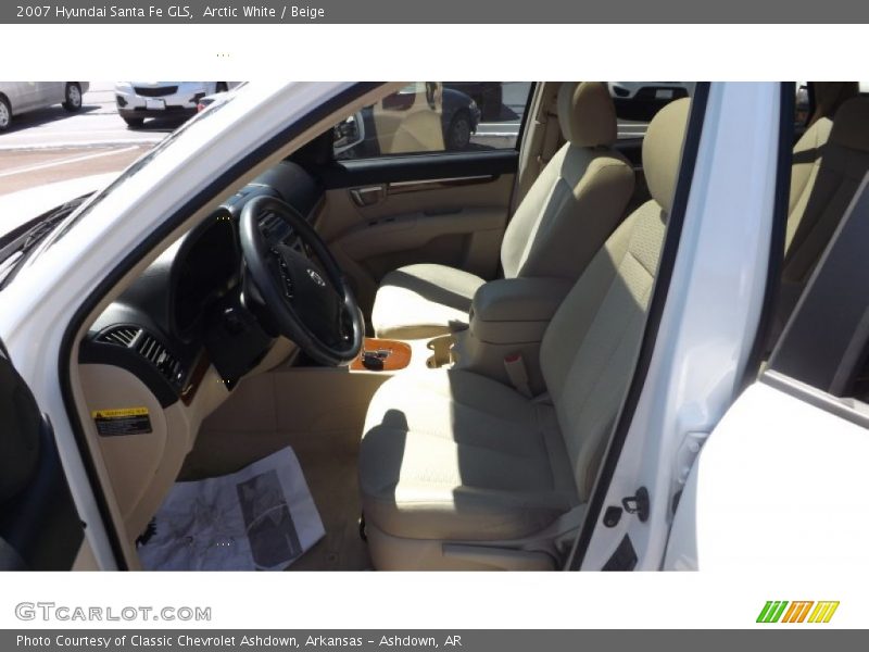 Arctic White / Beige 2007 Hyundai Santa Fe GLS