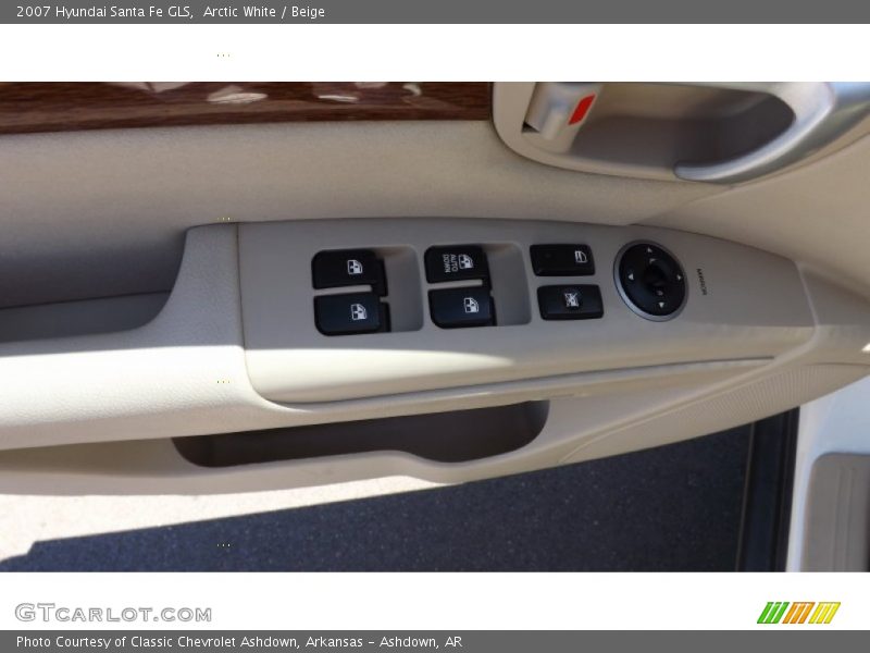 Arctic White / Beige 2007 Hyundai Santa Fe GLS