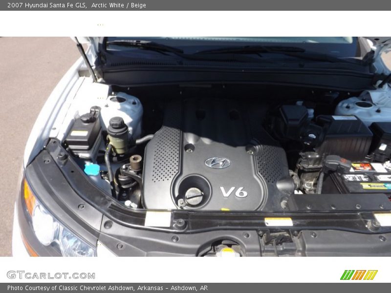 Arctic White / Beige 2007 Hyundai Santa Fe GLS