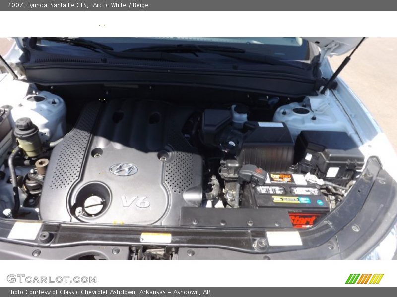 Arctic White / Beige 2007 Hyundai Santa Fe GLS