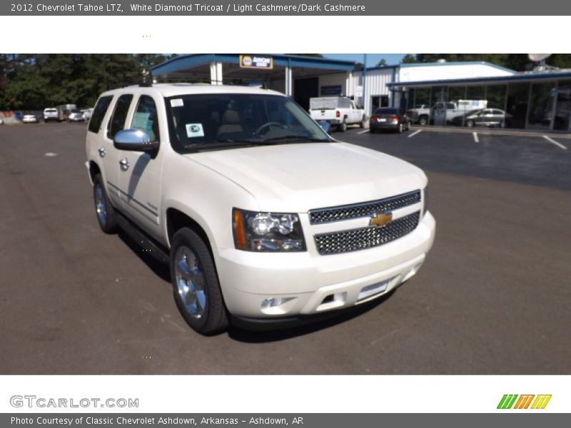 White Diamond Tricoat / Light Cashmere/Dark Cashmere 2012 Chevrolet Tahoe LTZ