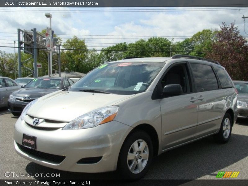 Silver Shadow Pearl / Stone 2010 Toyota Sienna LE