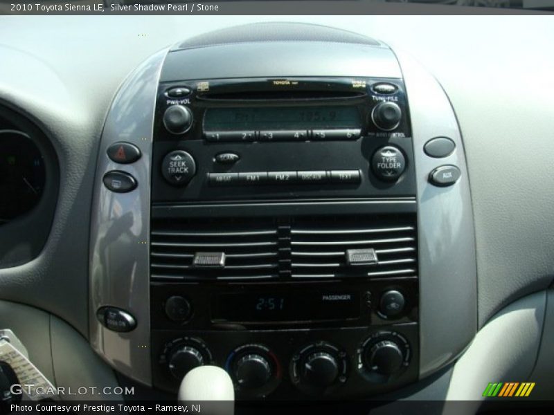 Silver Shadow Pearl / Stone 2010 Toyota Sienna LE