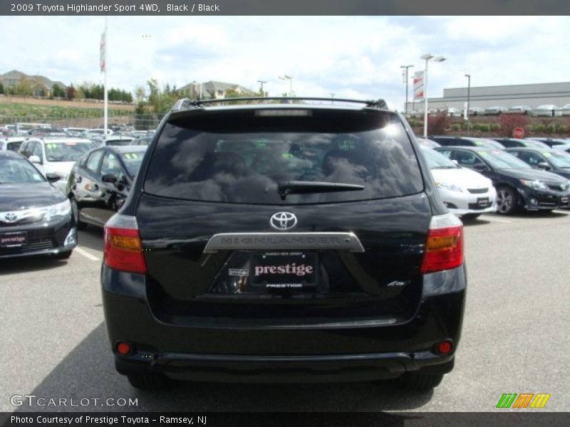 Black / Black 2009 Toyota Highlander Sport 4WD