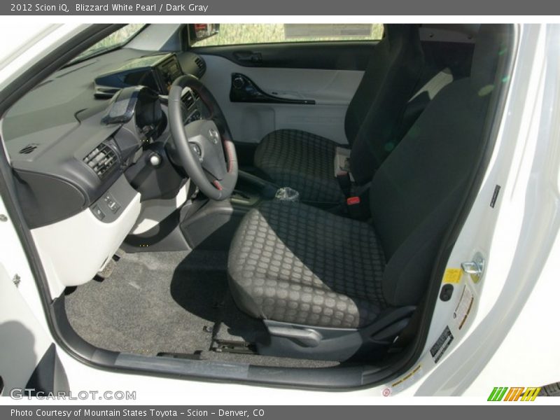 Blizzard White Pearl / Dark Gray 2012 Scion iQ