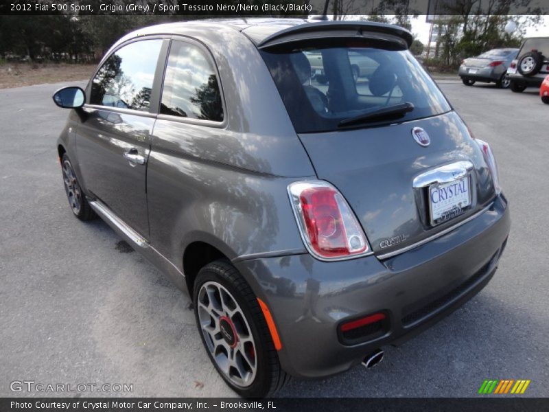 Grigio (Grey) / Sport Tessuto Nero/Nero (Black/Black) 2012 Fiat 500 Sport