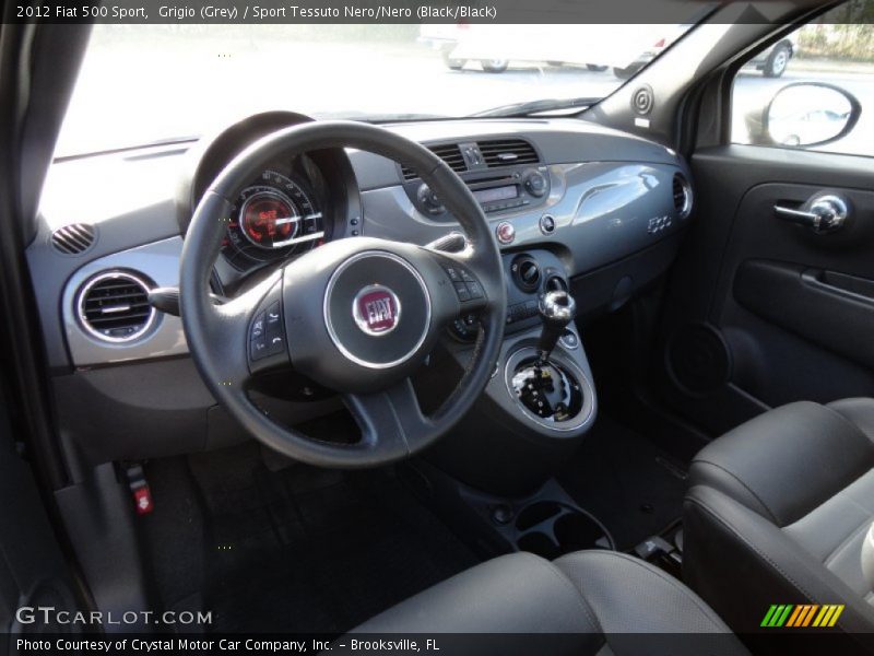 Grigio (Grey) / Sport Tessuto Nero/Nero (Black/Black) 2012 Fiat 500 Sport