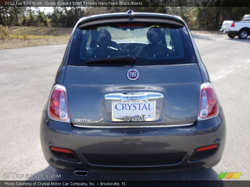 Grigio (Grey) / Sport Tessuto Nero/Nero (Black/Black) 2012 Fiat 500 Sport