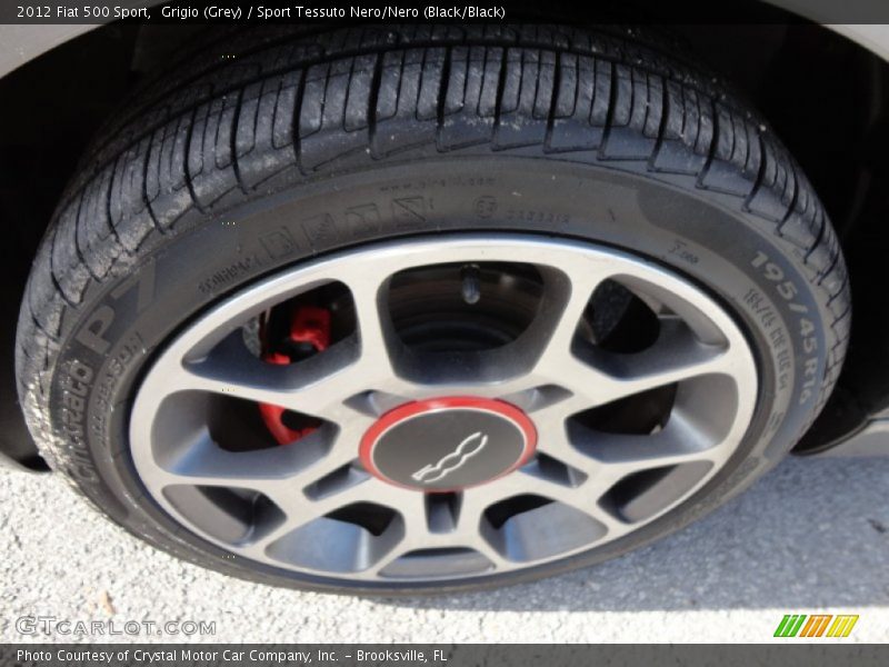 Grigio (Grey) / Sport Tessuto Nero/Nero (Black/Black) 2012 Fiat 500 Sport