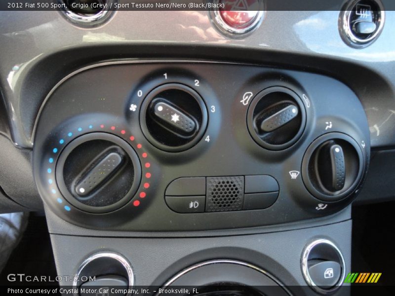Grigio (Grey) / Sport Tessuto Nero/Nero (Black/Black) 2012 Fiat 500 Sport