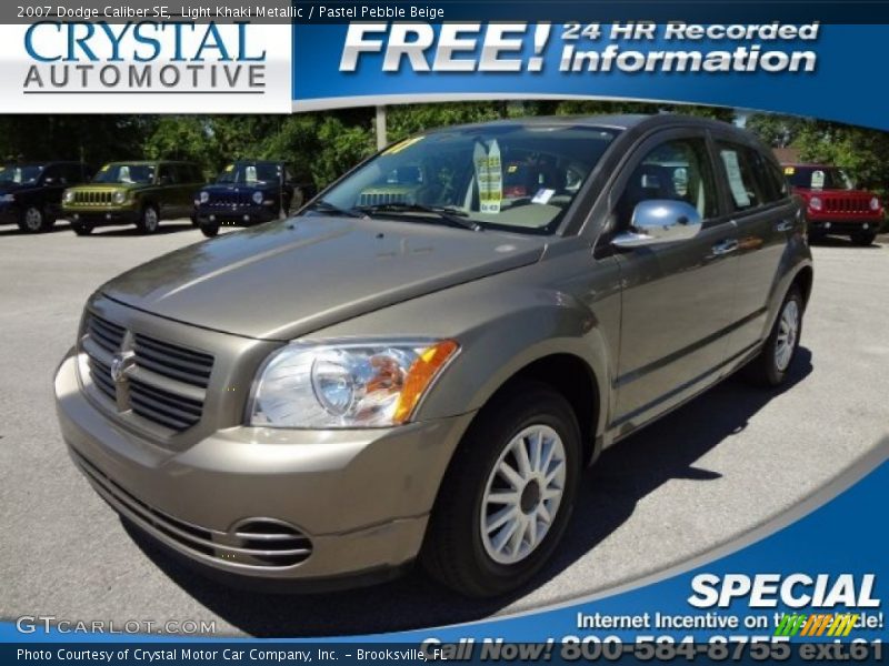 Light Khaki Metallic / Pastel Pebble Beige 2007 Dodge Caliber SE