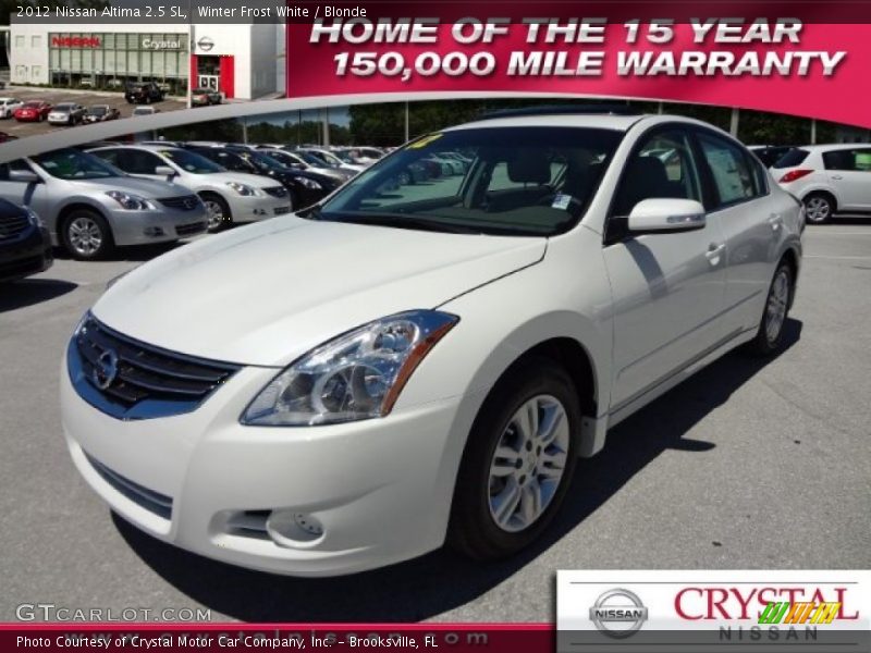 Winter Frost White / Blonde 2012 Nissan Altima 2.5 SL