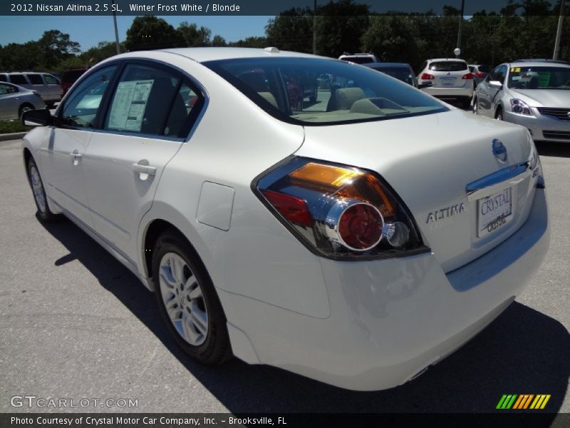 Winter Frost White / Blonde 2012 Nissan Altima 2.5 SL
