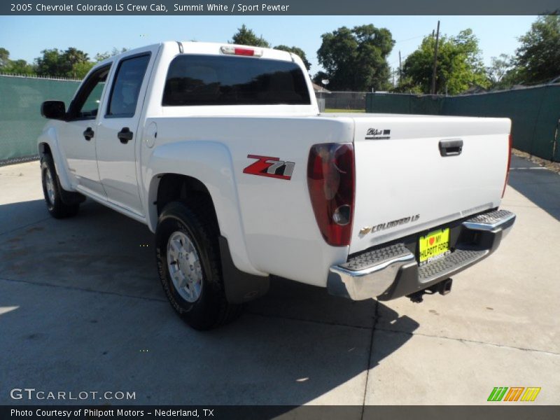 Summit White / Sport Pewter 2005 Chevrolet Colorado LS Crew Cab