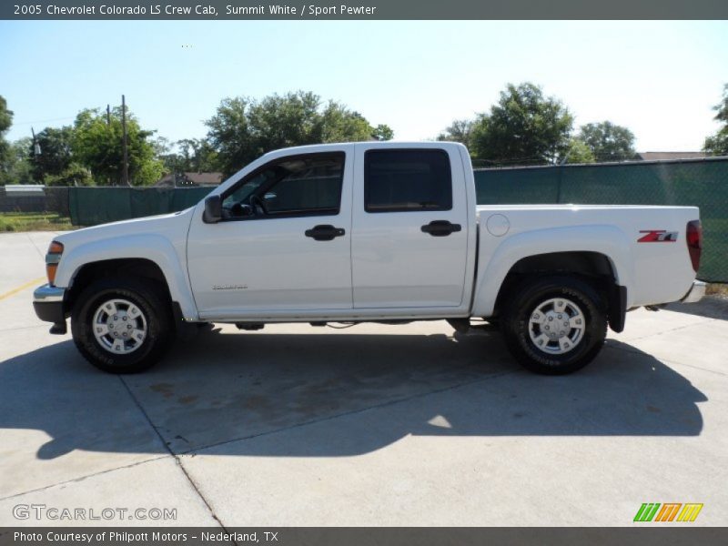 Summit White / Sport Pewter 2005 Chevrolet Colorado LS Crew Cab