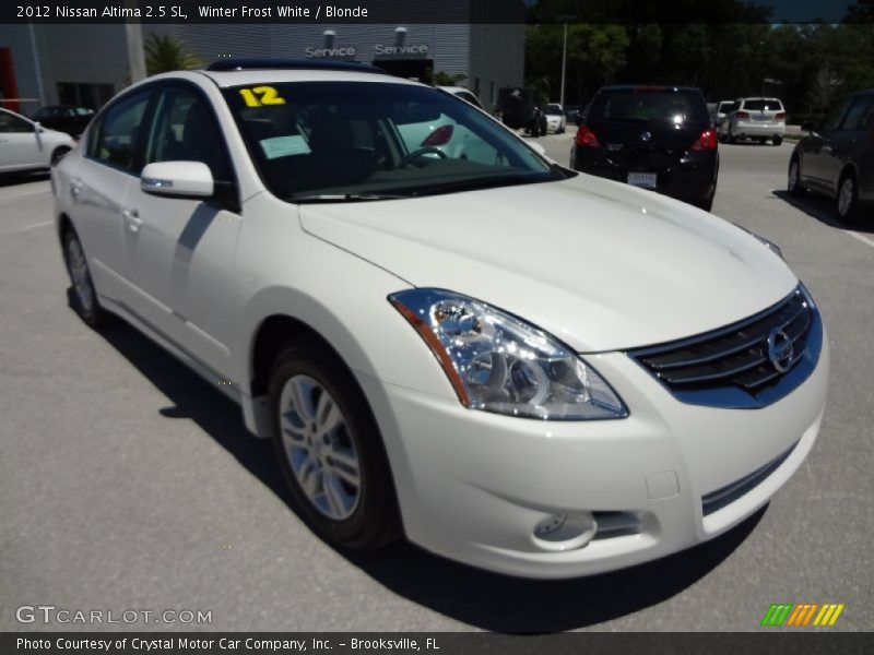 Winter Frost White / Blonde 2012 Nissan Altima 2.5 SL