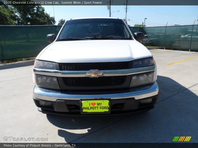 Summit White / Sport Pewter 2005 Chevrolet Colorado LS Crew Cab