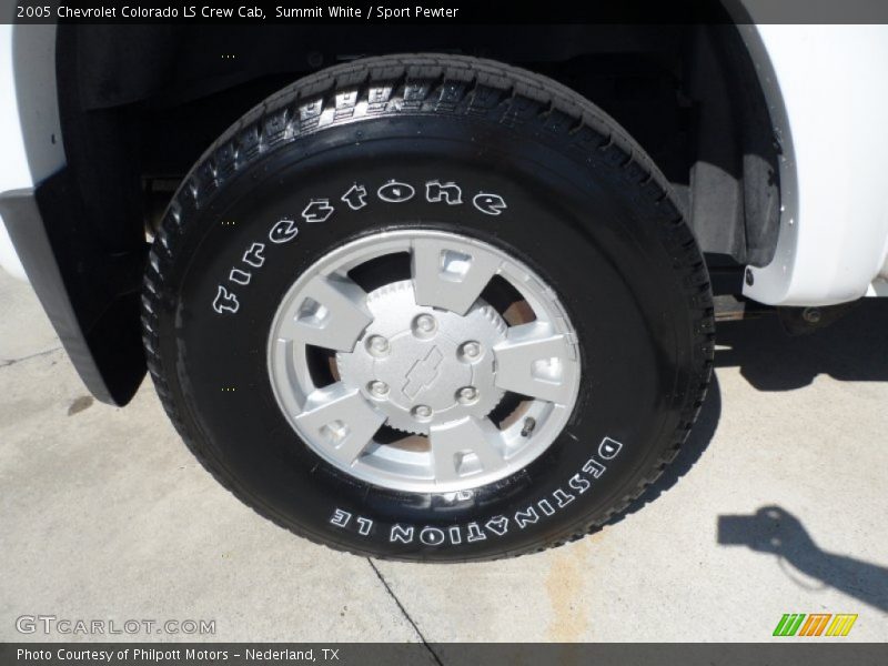 Summit White / Sport Pewter 2005 Chevrolet Colorado LS Crew Cab