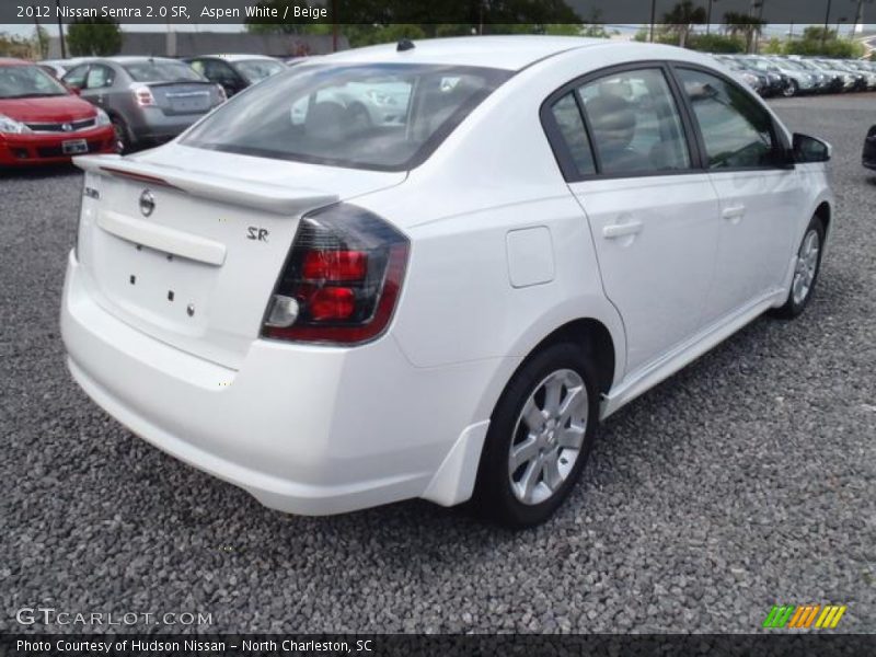 Aspen White / Beige 2012 Nissan Sentra 2.0 SR