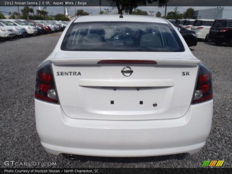 Aspen White / Beige 2012 Nissan Sentra 2.0 SR