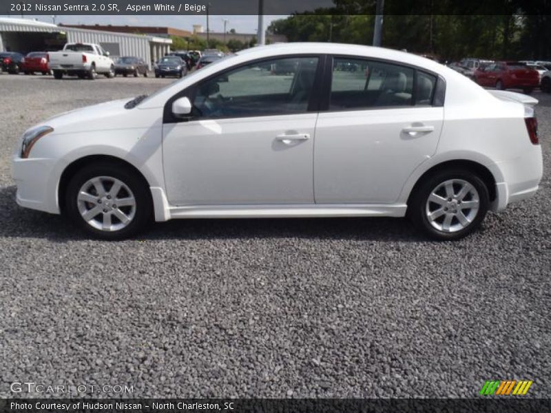 Aspen White / Beige 2012 Nissan Sentra 2.0 SR
