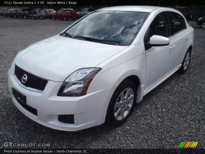 Aspen White / Beige 2012 Nissan Sentra 2.0 SR
