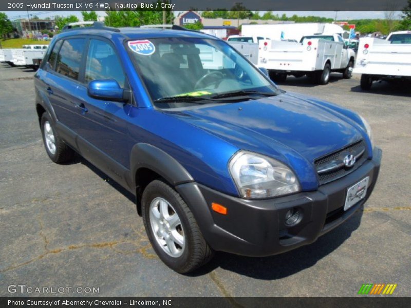 Nautical Blue / Gray 2005 Hyundai Tucson LX V6 4WD