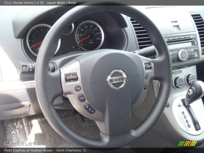 Aspen White / Beige 2012 Nissan Sentra 2.0 SR