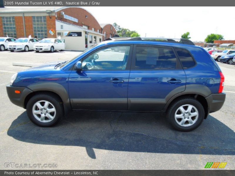 Nautical Blue / Gray 2005 Hyundai Tucson LX V6 4WD