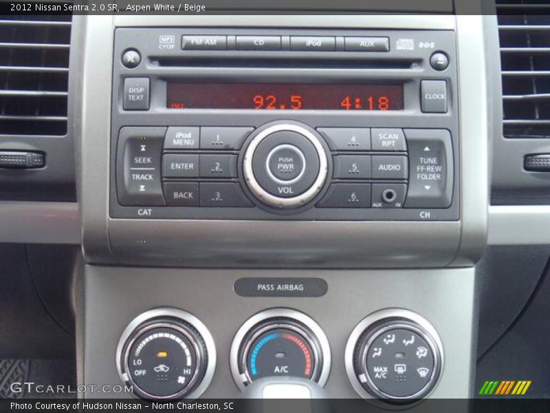 Aspen White / Beige 2012 Nissan Sentra 2.0 SR
