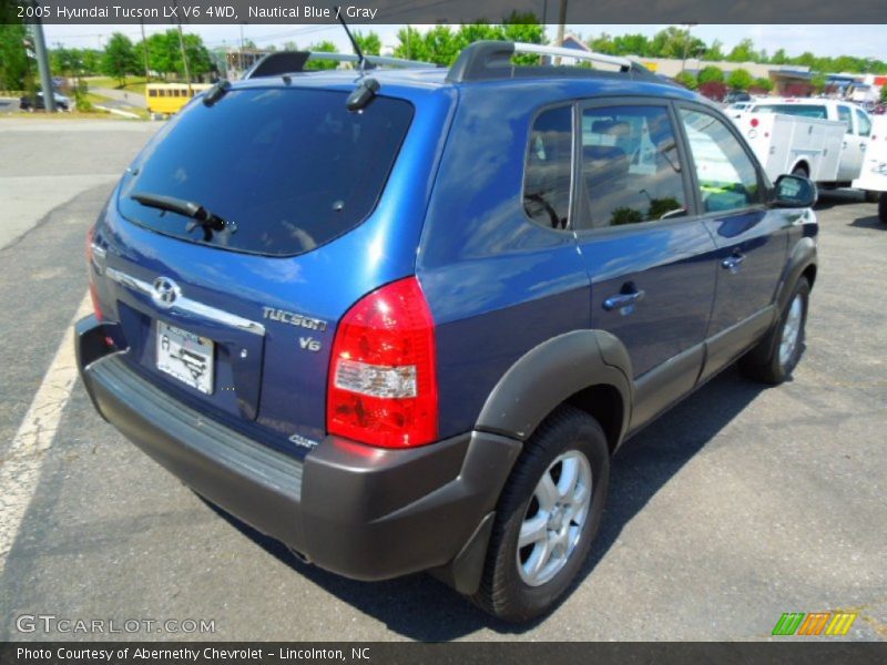 Nautical Blue / Gray 2005 Hyundai Tucson LX V6 4WD
