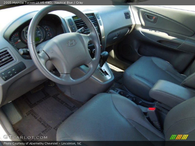 Nautical Blue / Gray 2005 Hyundai Tucson LX V6 4WD