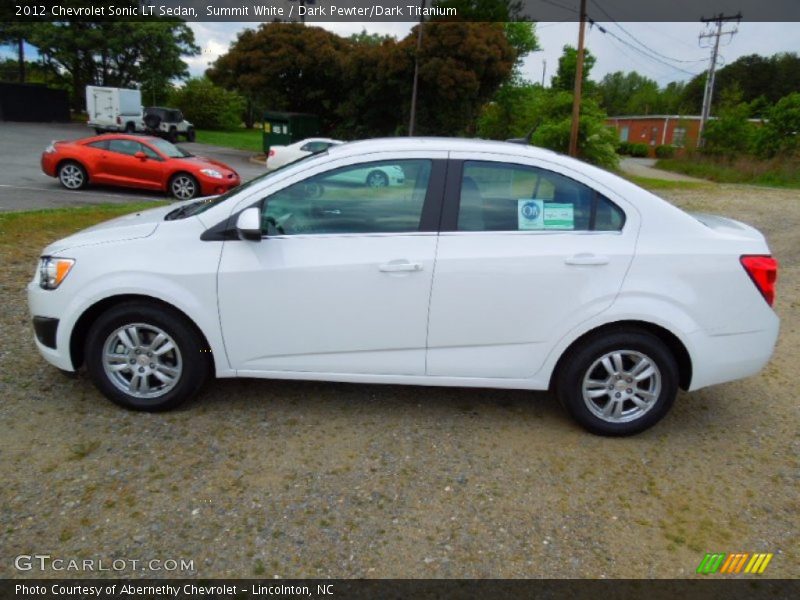 Summit White / Dark Pewter/Dark Titanium 2012 Chevrolet Sonic LT Sedan