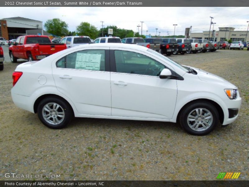 Summit White / Dark Pewter/Dark Titanium 2012 Chevrolet Sonic LT Sedan