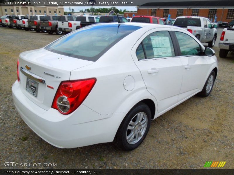 Summit White / Dark Pewter/Dark Titanium 2012 Chevrolet Sonic LT Sedan