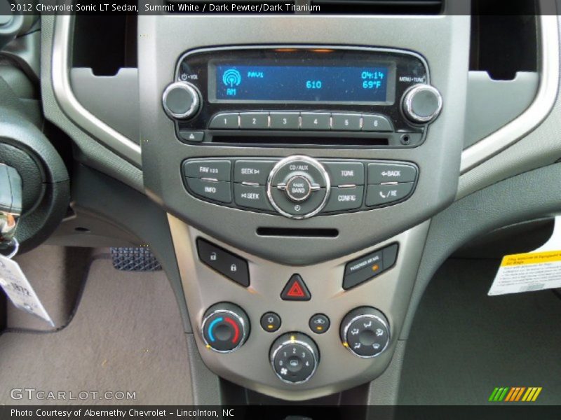 Summit White / Dark Pewter/Dark Titanium 2012 Chevrolet Sonic LT Sedan