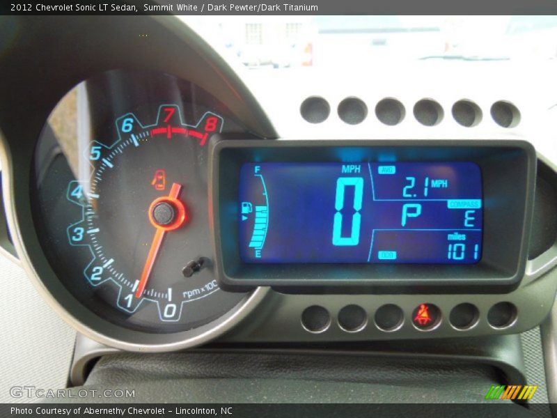 Summit White / Dark Pewter/Dark Titanium 2012 Chevrolet Sonic LT Sedan