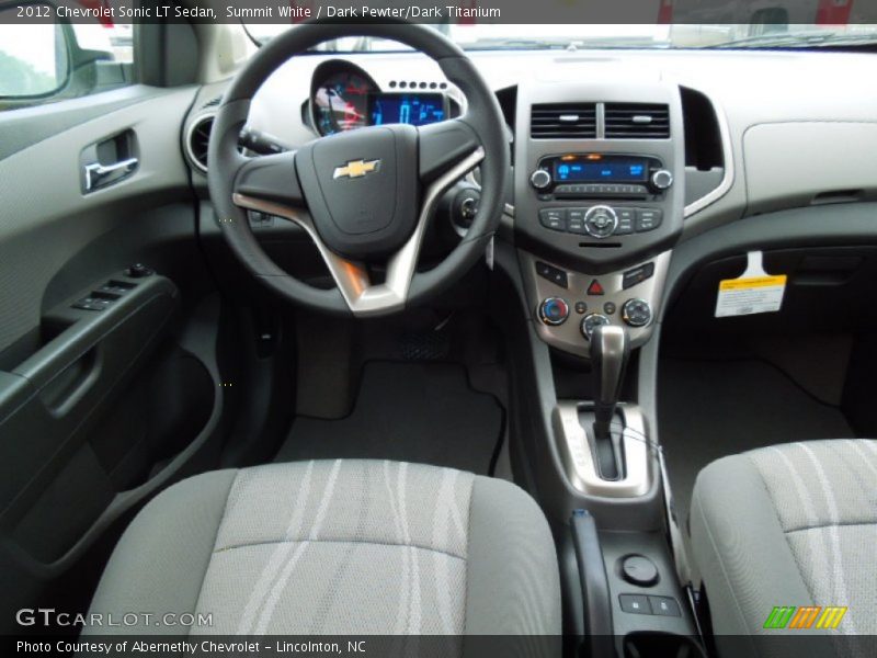 Summit White / Dark Pewter/Dark Titanium 2012 Chevrolet Sonic LT Sedan