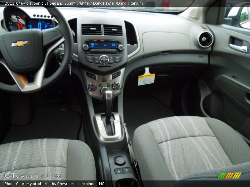 Summit White / Dark Pewter/Dark Titanium 2012 Chevrolet Sonic LT Sedan