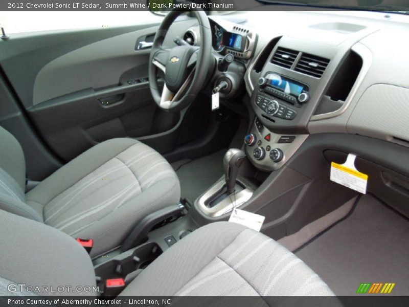 Summit White / Dark Pewter/Dark Titanium 2012 Chevrolet Sonic LT Sedan