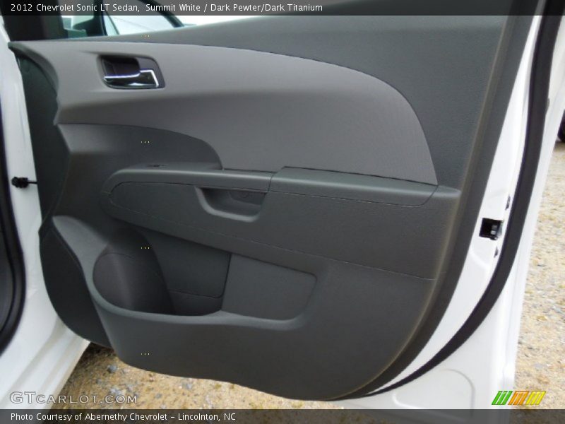 Summit White / Dark Pewter/Dark Titanium 2012 Chevrolet Sonic LT Sedan