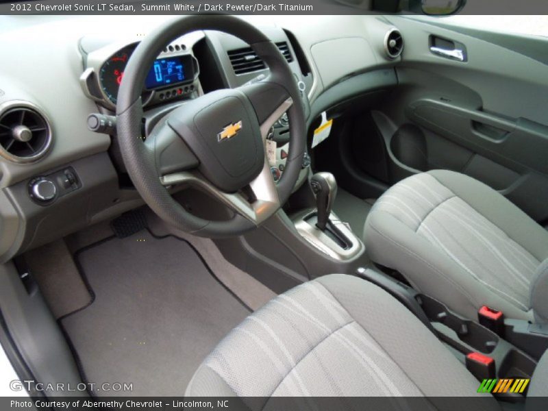 Summit White / Dark Pewter/Dark Titanium 2012 Chevrolet Sonic LT Sedan