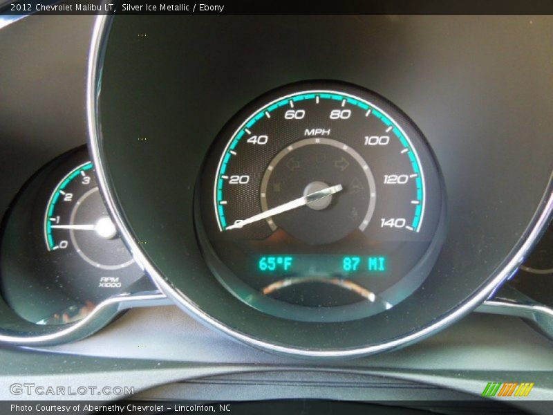 Silver Ice Metallic / Ebony 2012 Chevrolet Malibu LT