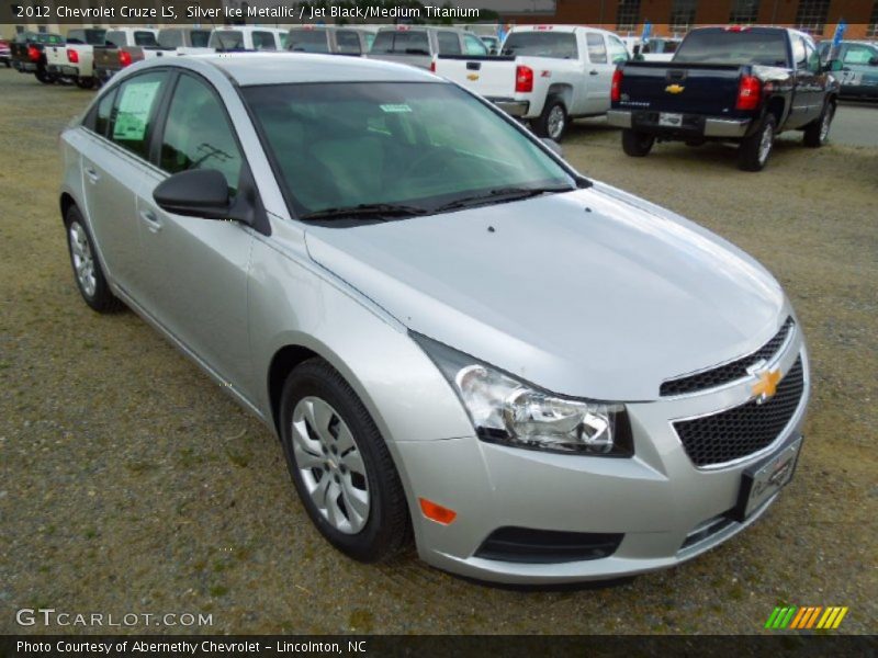 Silver Ice Metallic / Jet Black/Medium Titanium 2012 Chevrolet Cruze LS