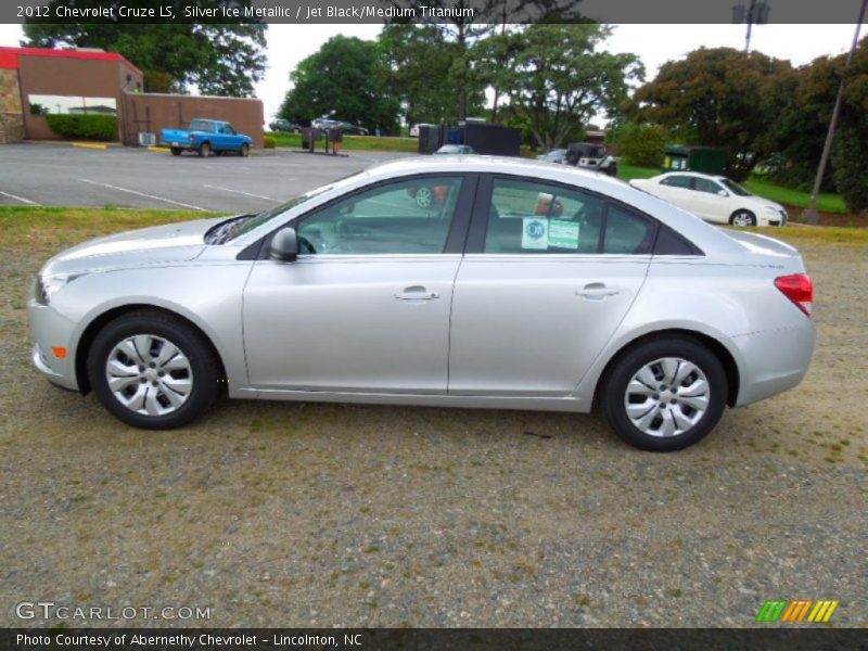 Silver Ice Metallic / Jet Black/Medium Titanium 2012 Chevrolet Cruze LS