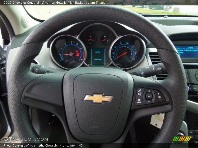 Silver Ice Metallic / Jet Black/Medium Titanium 2012 Chevrolet Cruze LS