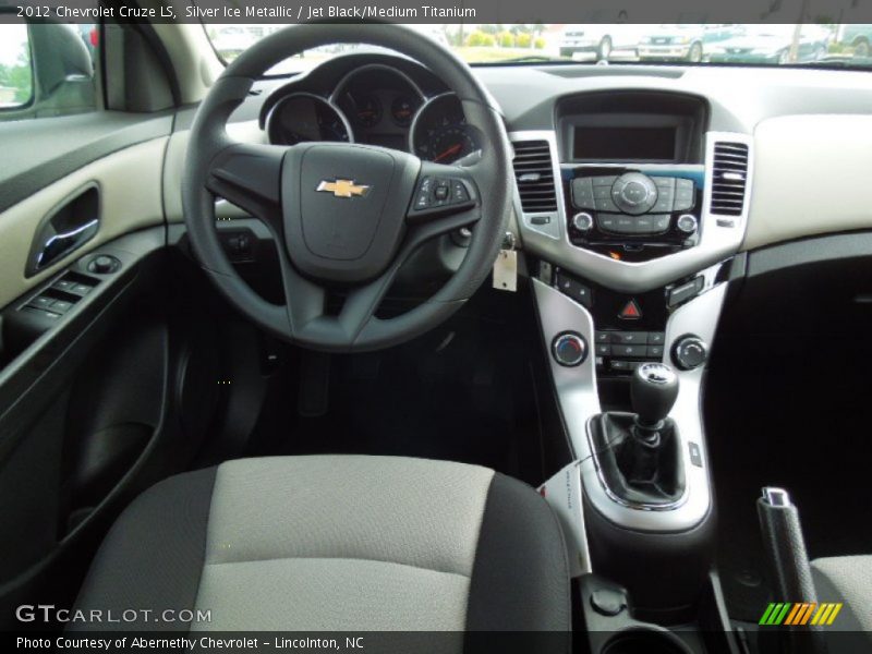 Silver Ice Metallic / Jet Black/Medium Titanium 2012 Chevrolet Cruze LS