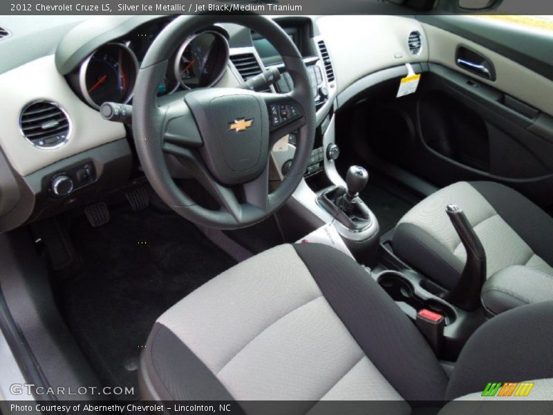 Silver Ice Metallic / Jet Black/Medium Titanium 2012 Chevrolet Cruze LS