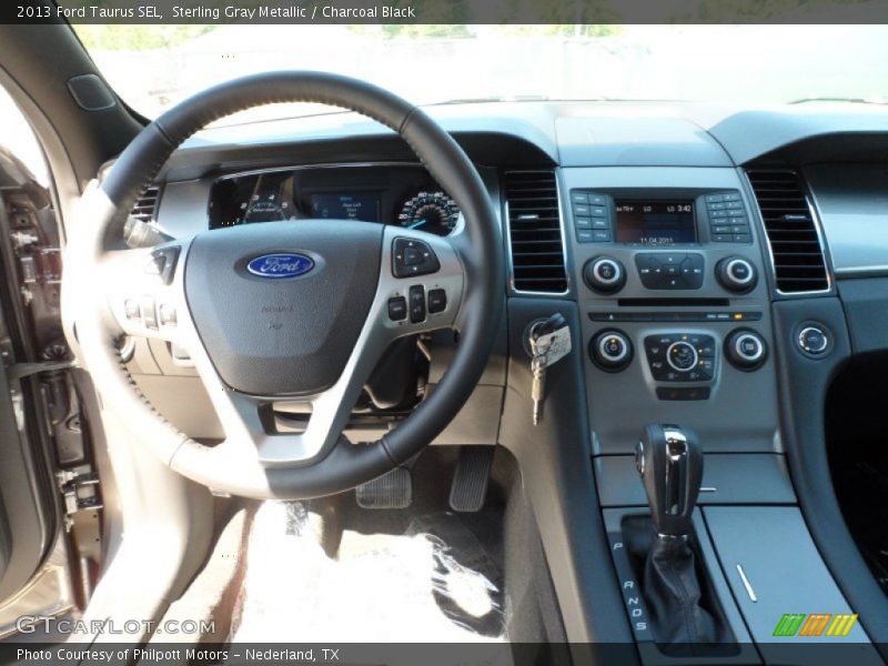 Sterling Gray Metallic / Charcoal Black 2013 Ford Taurus SEL